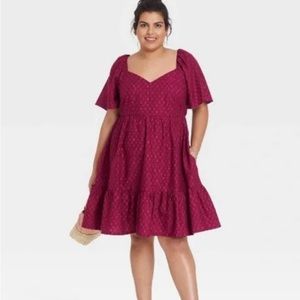 Flutter sleeve summer dress